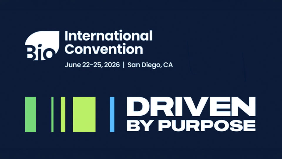 Bio International Convention banner with the tagline that reads Driven by Purpose.
