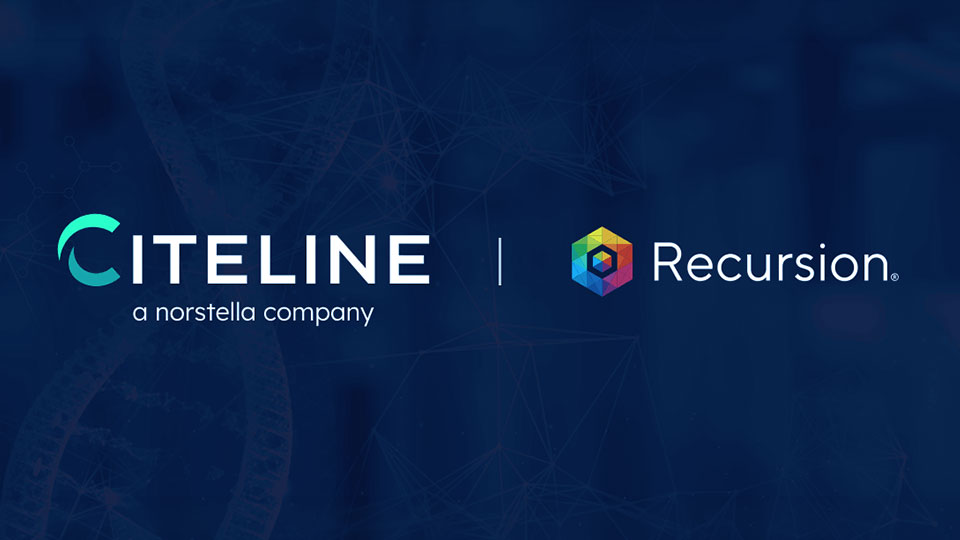 Citeline and Recursion logos side by side.